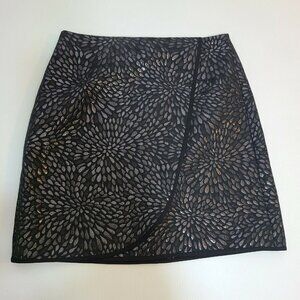 LOFT Black and Silver Wrap Skirt - Size 2 New